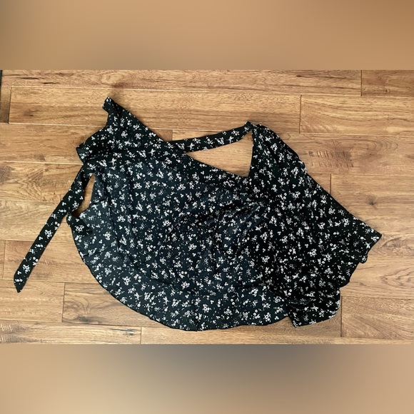 Summer Skirt High Waist Wrap Front Tie Waist Ruffle Hem Casual Mini Short Skirts - Picture 10 of 12